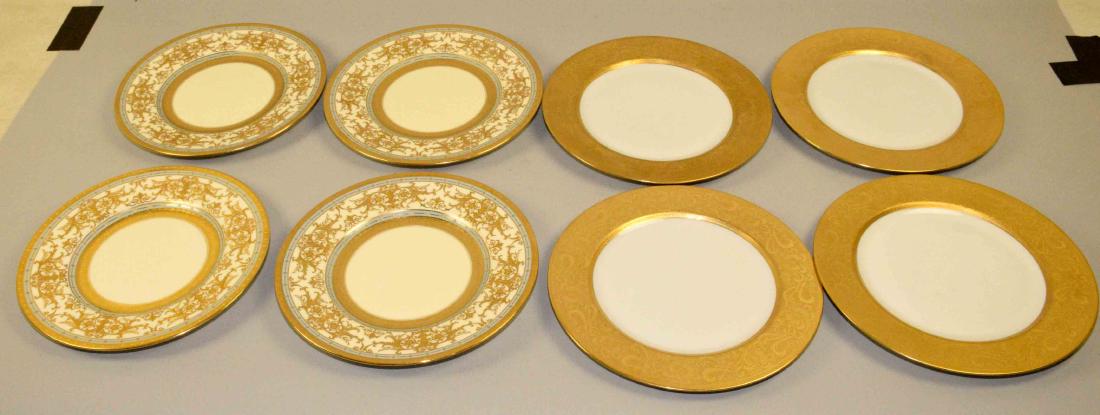 (4) ROYAL BAYREUTH AND (4) MINTON DINNER PLATES. (1 of 9)