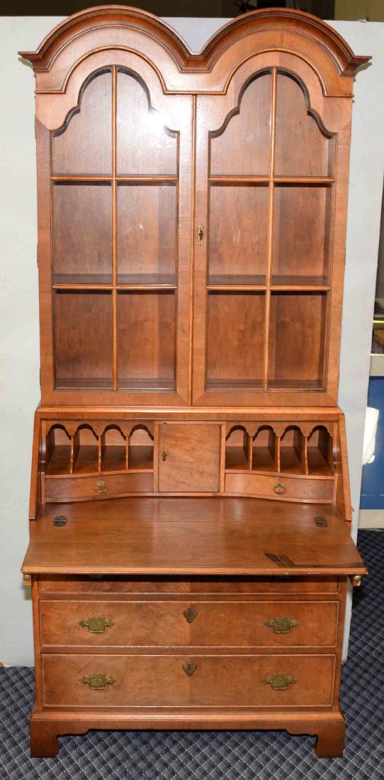 HENREDON TWO PIECE SECRETARY BOOKCASE in the style of (1 of 6)