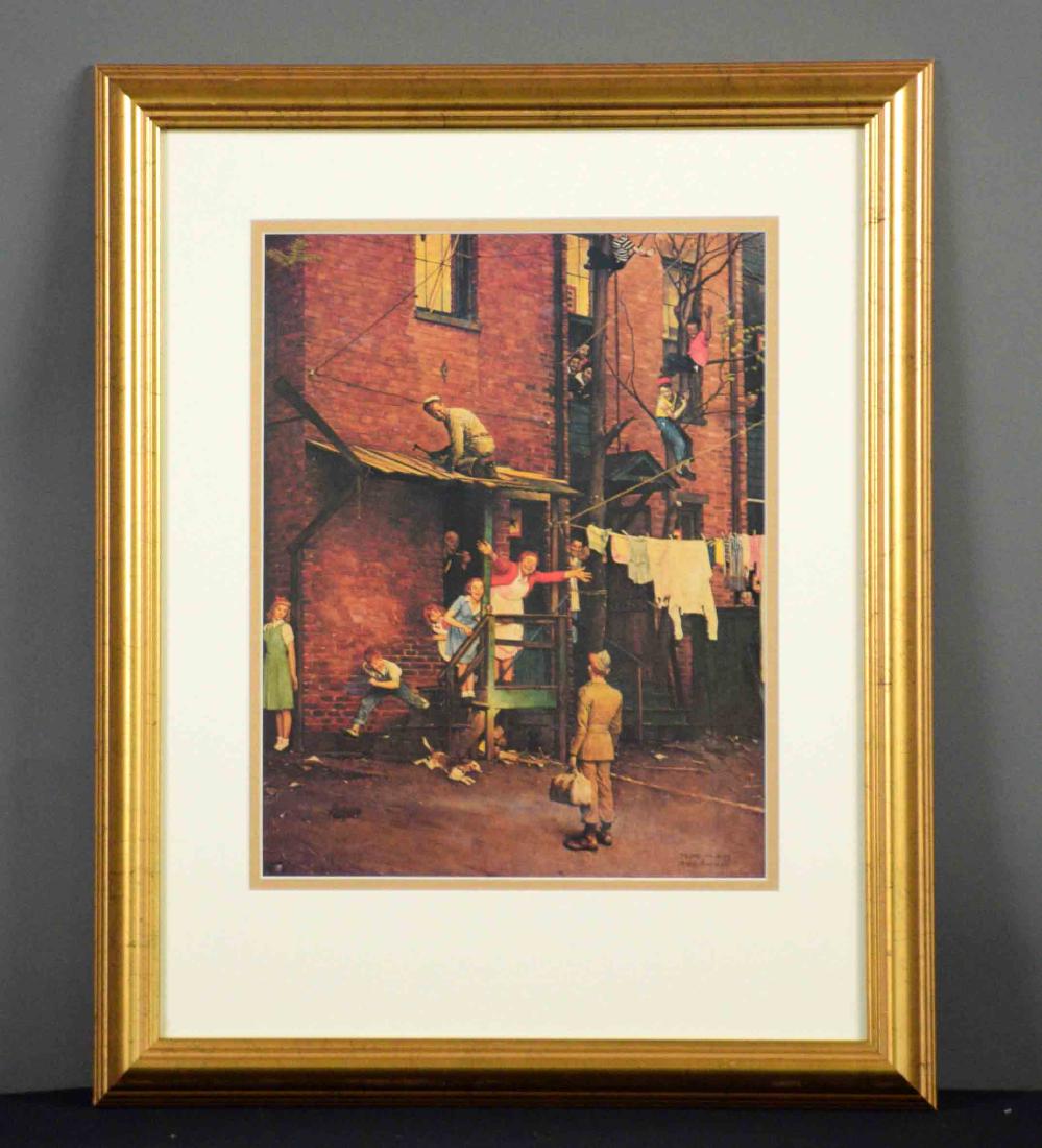 NORMAN ROCKWELL PRINT. Image: 12''H x 9.5''W. Frame: (1 of 3)