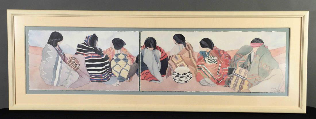 CLAR-87 PRINT OF AMERICAN INDIANS. Image: 13''H x (1 of 4)