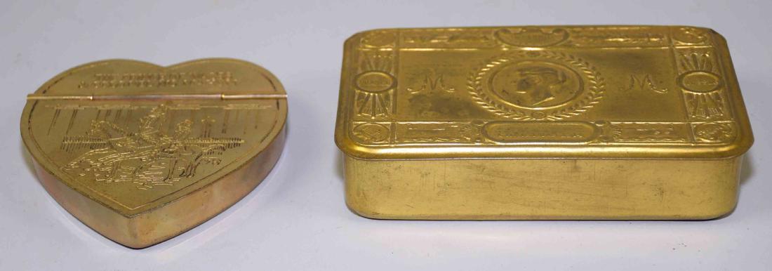 TWO ENGRAVED METAL BOXES, containing J.Jill necklace, (1 of 4)