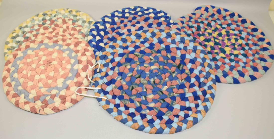 COLLECTION OF (5) ROUND SMALL RUGS. Largest: 18'' (1 of 1)
