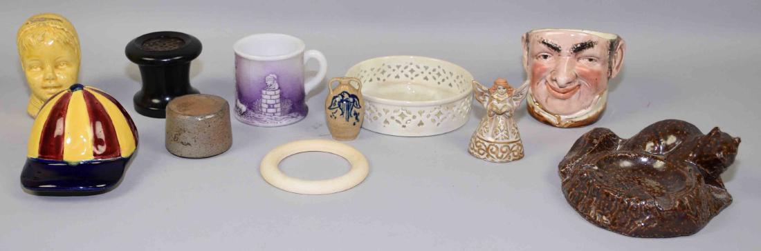 A GROUP OF COLLECTIBLES, including Austrian yelloware (1 of 4)