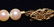 VINTAGE CULTURED PEARL NECKLACE w/14K gold filigree - 7