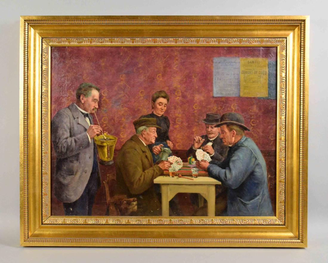 EMILE ANCELET, French 1865-1951, ''The Card Players'', (1 of 5)