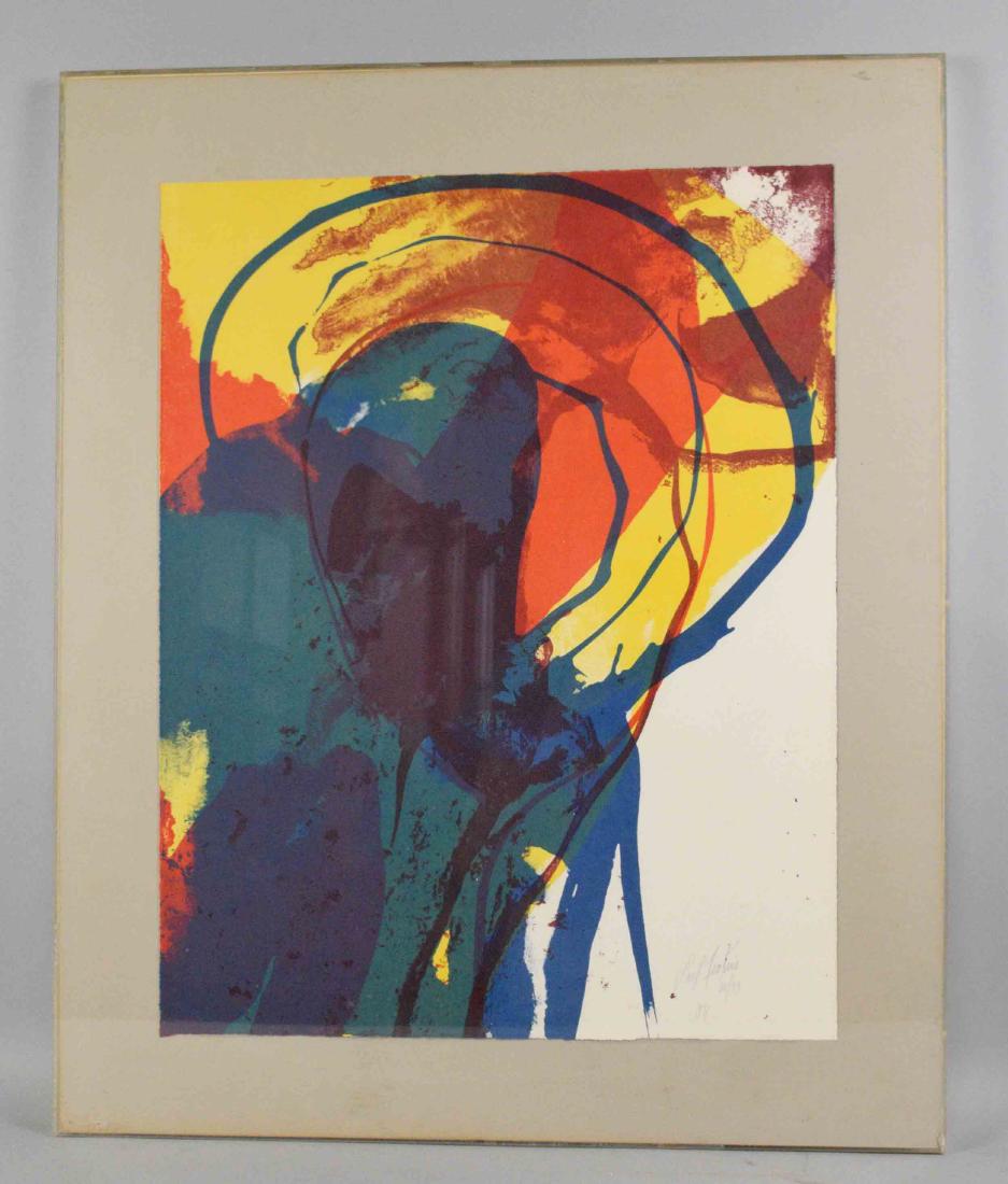 PAUL JENKINS ABSTRACT LITHOGRAPH, signed and dated in (1 of 5)