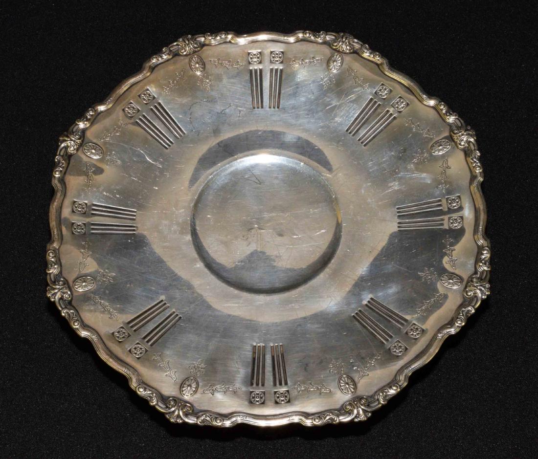 STERLING SILVER RAISED RETICULATED PLATE. 14.22 ozt. (1 of 4)