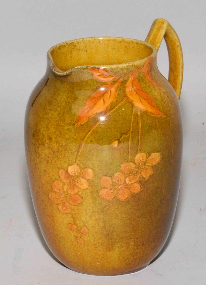 ROOKWOOD STANDARD GLAZE PITCHER. Floral. 5''H x 4.5''W. (1 of 5)