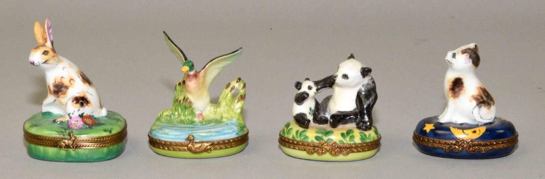 (4) LIMOGES FRANCE MARQUE DEPOSSE PEINT MAIN SIGNED AND (1 of 8)