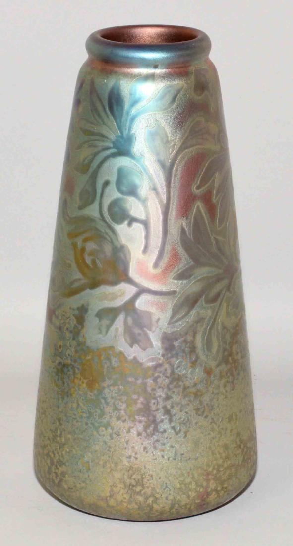 WELLER SICARD VASE. 9''H x 5''W. (1 of 7)