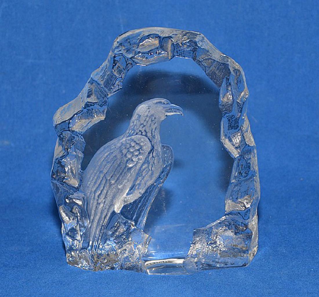 MATS JONASSON CRYSTAL EAGLE Reverse carved. Signed by Sep 09, 2018