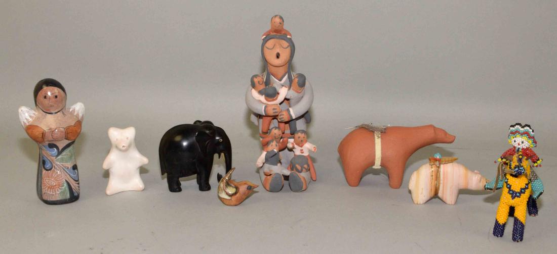 COLLECTION OF NATIVE AMERICAN ART FIGURINES. (8) (1 of 8)