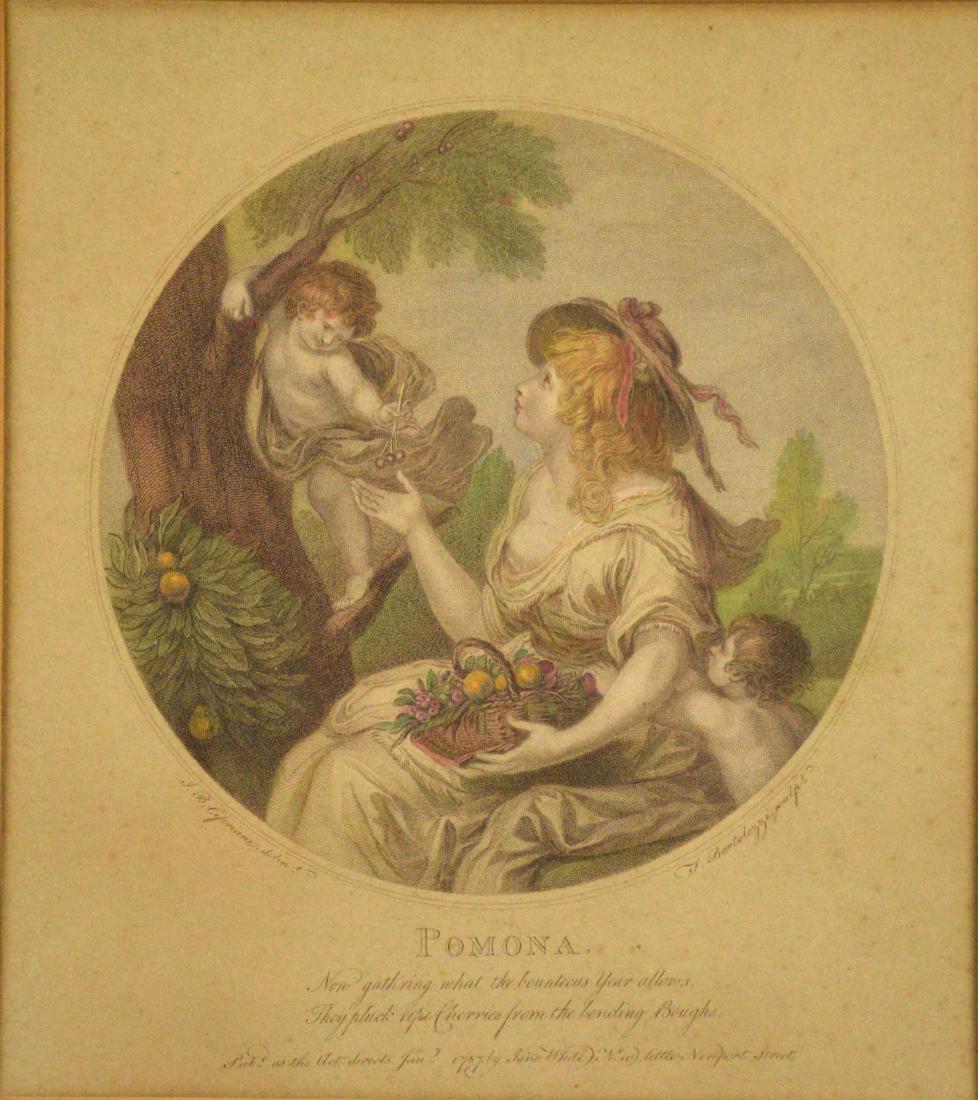 FRANCESCO BARTOLOZZI (1725-1815). Pomona. Stipple: FRANCESCO BARTOLOZZI (1725-1815). Pomona. Stipple Engraving. 10 x 9 in.