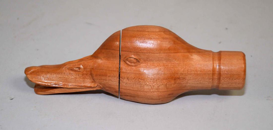 DUCK CALL, HAND CARVED, BOB GIBSON (artist signed),: DUCK CALL, HAND CARVED, BOB GIBSON (artist signed), August 2008, Three River Arts Festival.