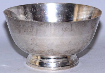 A ''REVERE'' STYLE PUNCHBOWL, by Webster Mfg. Co. 4 3/4: A ''REVERE'' STYLE PUNCHBOWL, by Webster Mfg. Co. 4 3/4 in. high; 8 3/4 in. diameter. 28.25 ozt.