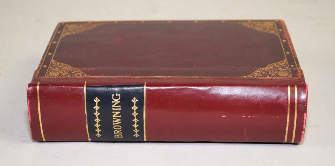 ROBERT BROWNING, ''The Actual Works'' Volume 1 and 2.: ROBERT BROWNING, ''The Actual Works'' Volume 1 and 2. Full gold tooled leather binding with gilt edges. Published in 1912 by Smith, Elder & Co., London, 7 1/2''H x 5 1/2''W