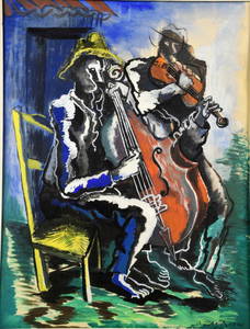 OSSIP ZADKINE (1890-1967). The Musicians. Signed and