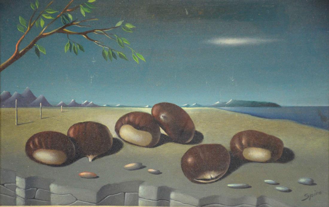 GEORGES SPIRO (1909-1994) Chestnuts. Signed 'Spiro': GEORGES SPIRO (1909-1994) Chestnuts. Signed 'Spiro' (lower right). Oil on board. 6 x 9 in.