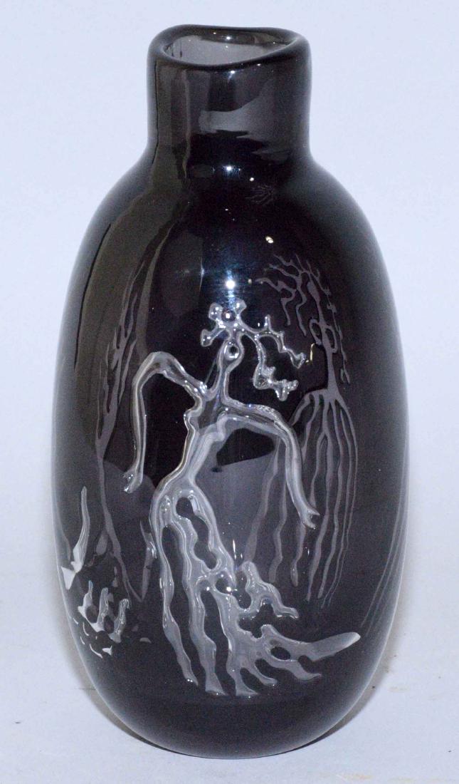 EDVIN OHRSTROM FOR ORREFORS, Ariel ''Water Games'': EDVIN OHRSTROM FOR ORREFORS, Ariel ''Water Games'' vase, female forms, signed on the bottom ''Orrefors Ariel No. 318F Edvin Ohrstrom''. 6.75''H x 3'' diameter.