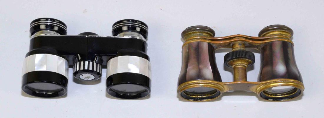 PAIR OF OPERA GLASSES. Lemaire (Paris) and Tasco.: PAIR OF OPERA GLASSES. Lemaire (Paris) and Tasco. Largest: 4''L.