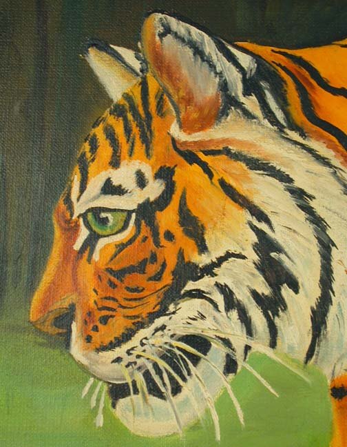 TIGER PAINTING. Signed Biagi. - 3