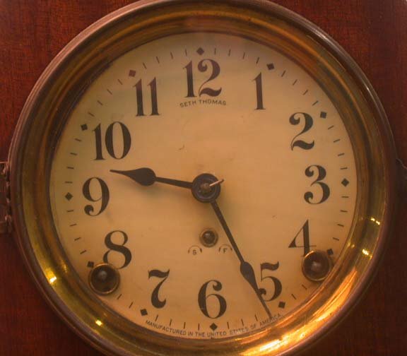 SETH THOMAS MANTEL CLOCK. N/R. Inlaid w - 2