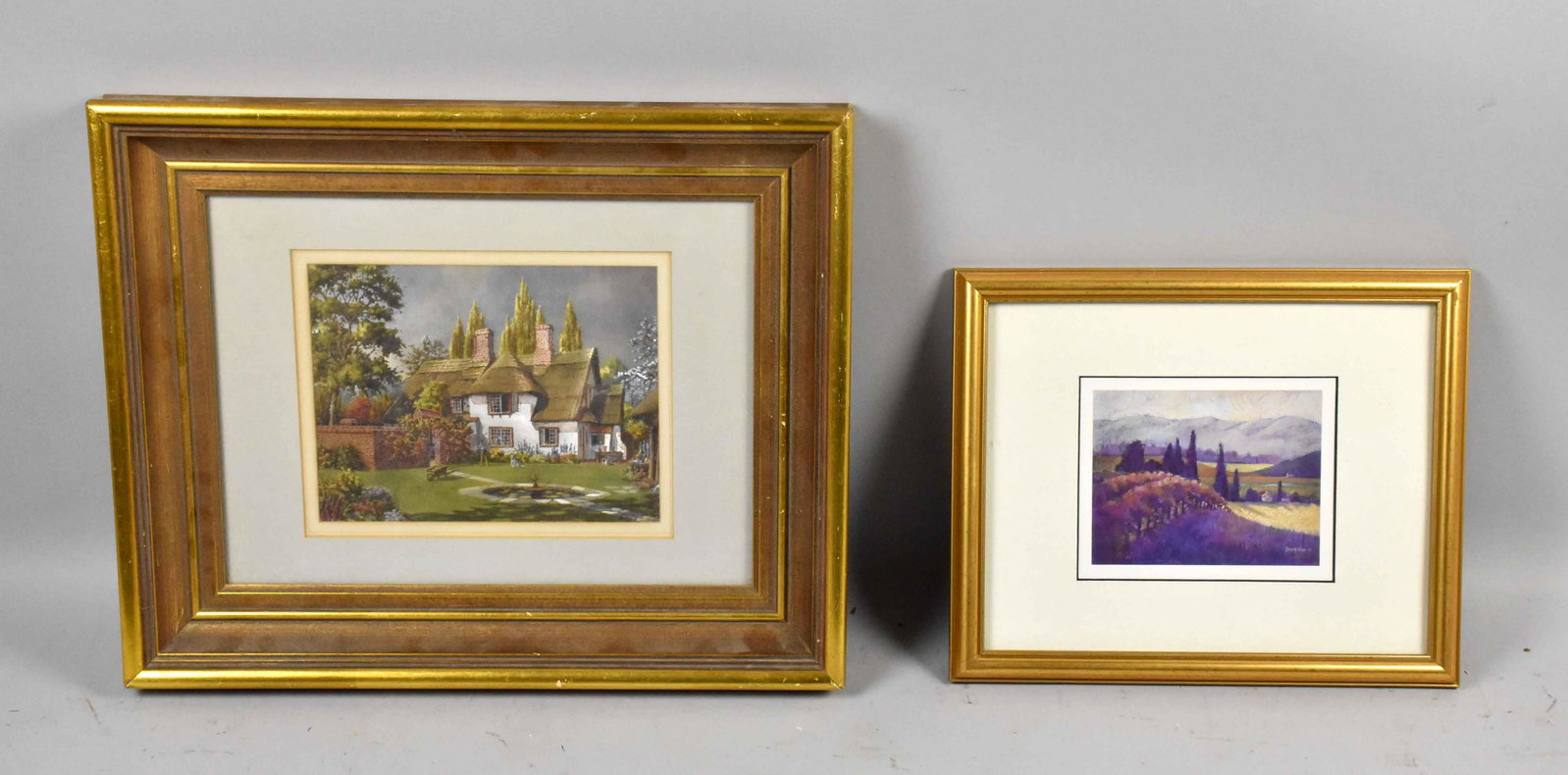 TWO LANDSCAPE PRINTS. Beverly Wilson '73 and other: TWO LANDSCAPE PRINTS. Beverly Wilson '73 and other signed indistinctly. Largest: frame - 12.75''H x 15.75''W.