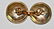 ANTIQUE 14K GOLD AND HARDSTONE CUFFLINK AND BUTTON - 5