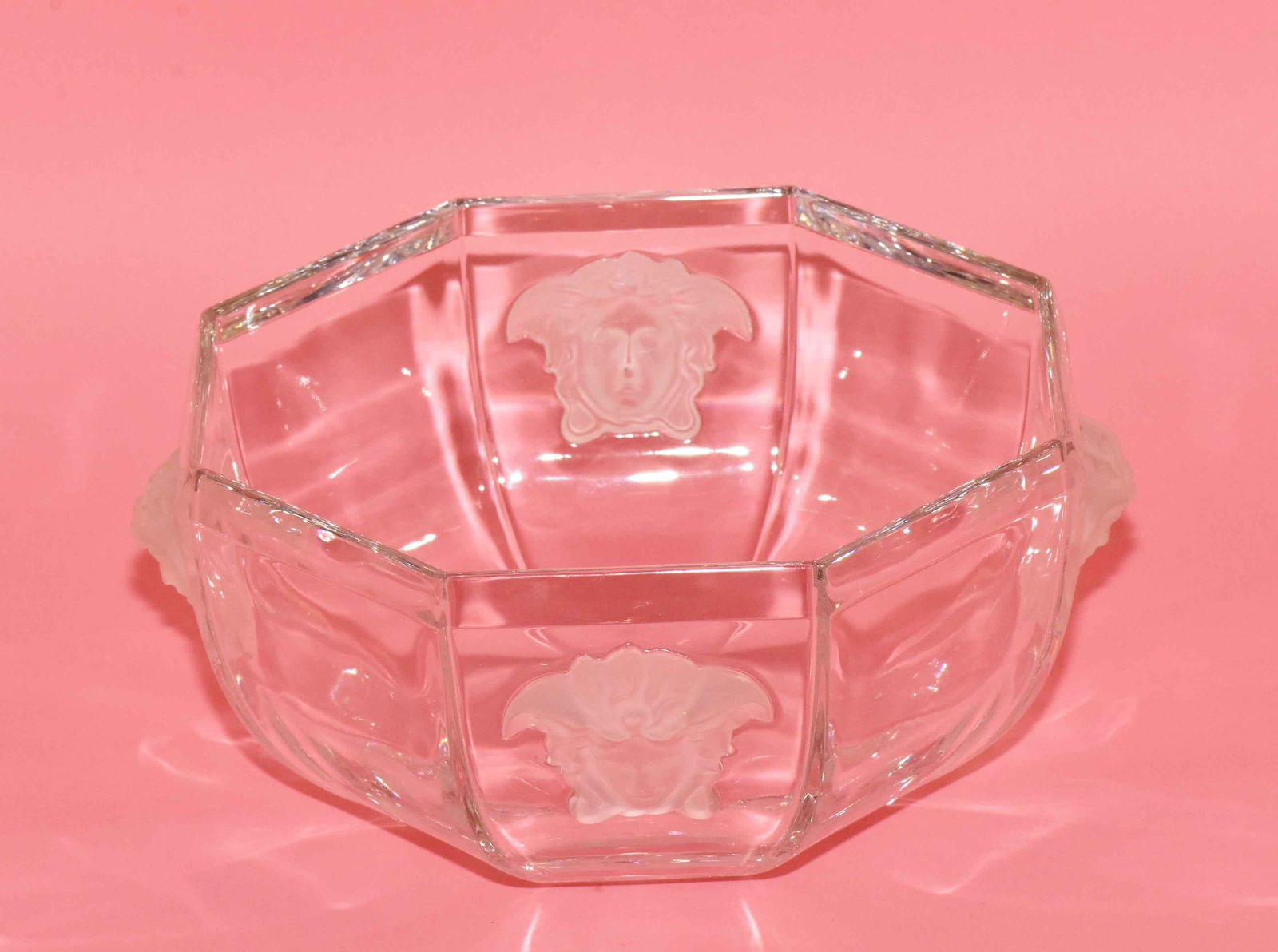 VERSACE BY ROSENTHAL MEDUSA. 7'' crystal bowl. Mint: VERSACE BY ROSENTHAL MEDUSA. 7'' crystal bowl. Mint condition. Estate of Stephen Totter.