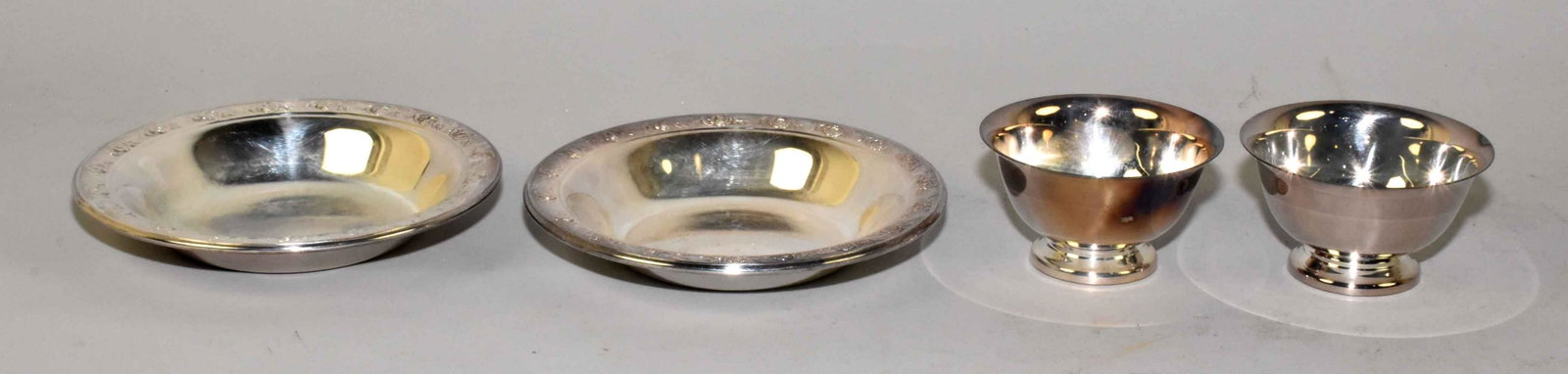 SILVERPLATE, including (2) Reed & Barton ''Paul Revere: SILVERPLATE, including (2) Reed & Barton ''Paul Revere Design'' bowls and (2) Reed & Barton ''Classic Rose Design''. Largest: 6.5'' diameter.
