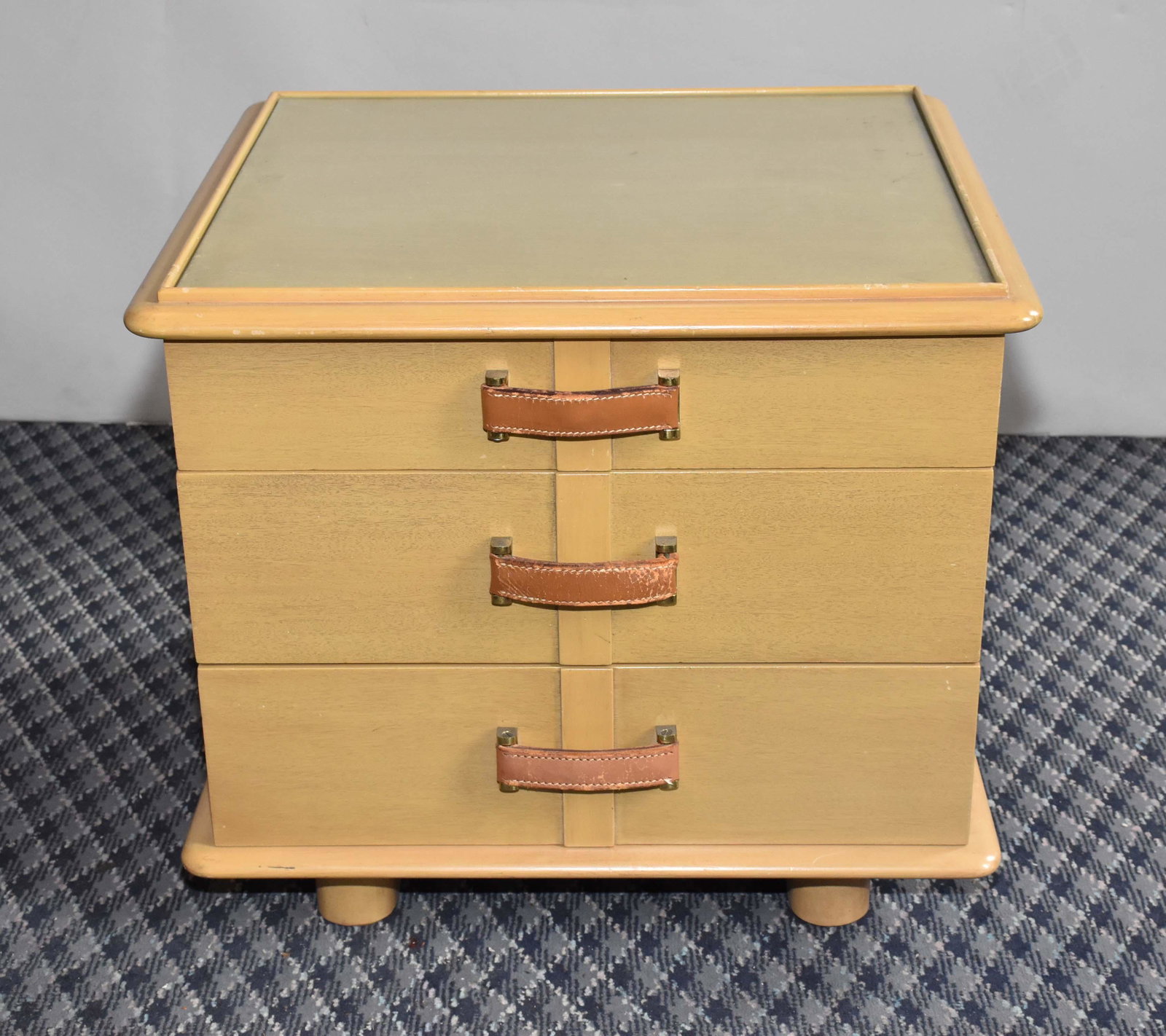 MID-CENTURY PAUL FRANKL ''Station Wagon'' Nightstand.: MID-CENTURY PAUL FRANKL ''Station Wagon'' Nightstand. 21.5''H x 23.5''L x 21.5''D.