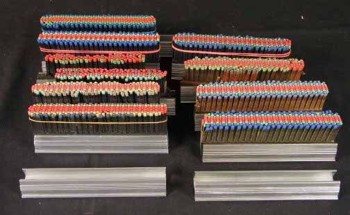 12 RAINBOW MATCH MASTERS.: 12 RAINBOW MATCH MASTERS. 12 Art Deco aluminum Kensington Ware Rainbow match masters cat. no. 7620. designed by Lurelle Guild. Lot includes: twelve bases and matches with package of replacement rainbo