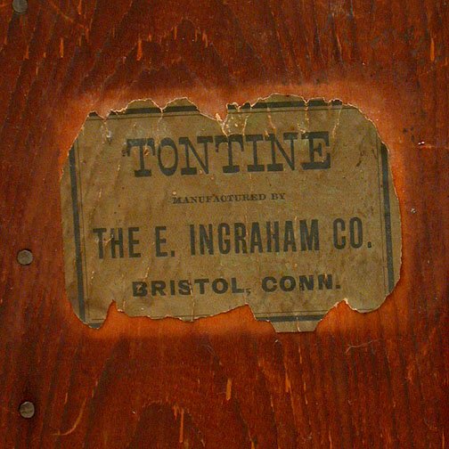 INGRAHAM CO. MANTEL CLOCK. N/R. Walnut. - 3