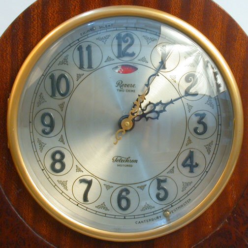 REVERE TELECHRON CLOCK. N/R. Veneered c - 2