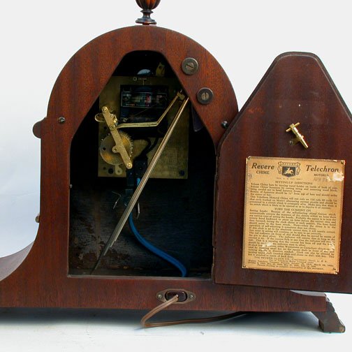 REVERE TELECHRON CLOCK. N/R. Veneered c - 3