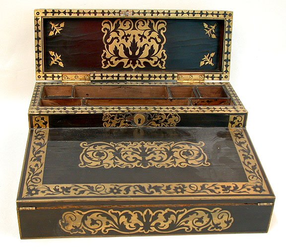 BOULLE PORTABLE WRITING DESK. N/R. Bras - 2