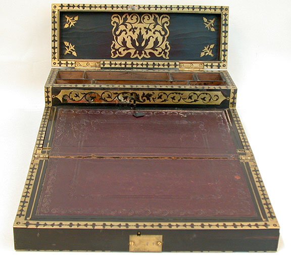BOULLE PORTABLE WRITING DESK. N/R. Bras - 3