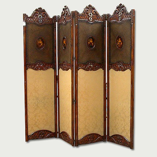 CARVED AND UPHOLSTERED SCREEN French or