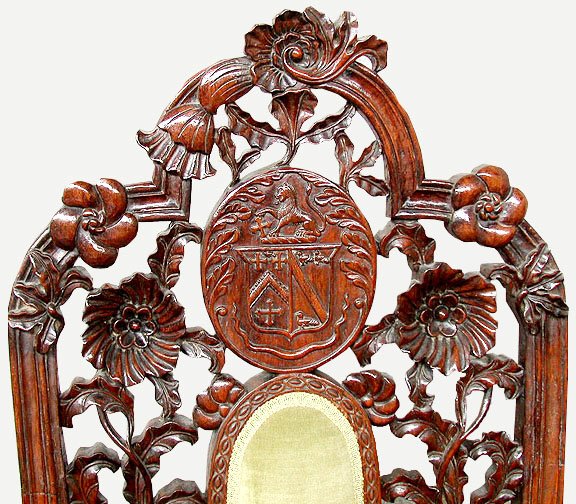 SCOTTISH CARVED CHAIR. N/R. Wood. Carve - 2
