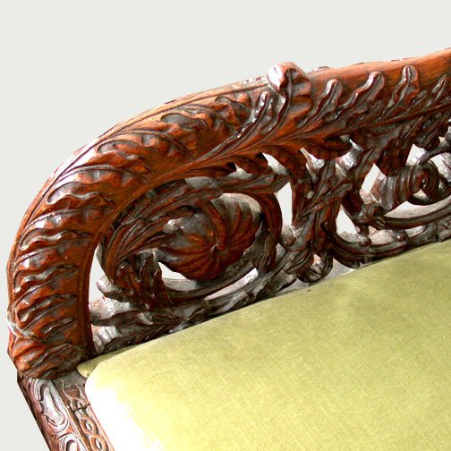 SCOTTISH CARVED CHAIR. N/R. Wood. Carve - 3
