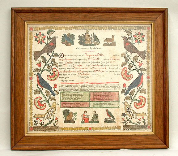 FRAKTUR DATED 1816. N/R. Hand calligrap