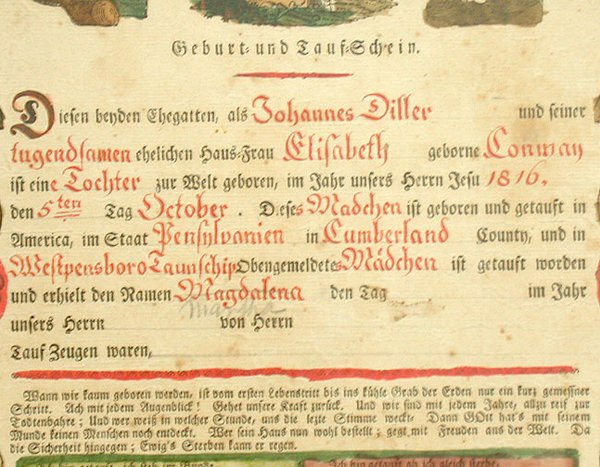 FRAKTUR DATED 1816. N/R. Hand calligrap - 3