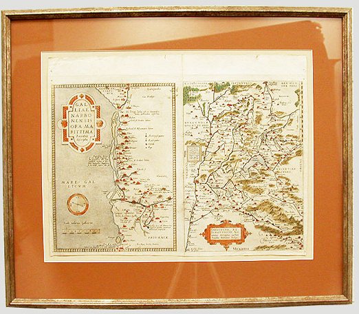 TWO 17TH C. MAPS. N/R. Paper. "Galliae