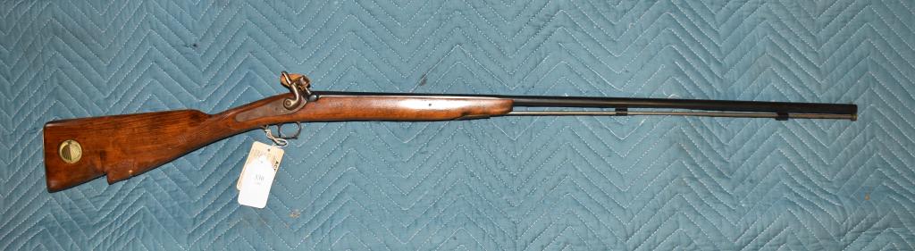 PERCUSSION .410 GA. FOWLER – 30” bbl. .: PERCUSSION .410 GA. FOWLER – 30” bbl. Made in Belgium (modern). Lightly carved stock. Black powder. Clean. No ser. number. Ships to your local FFL. Local pickup can be arranged.