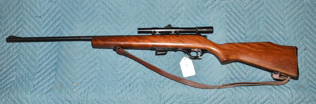 MARLIN (GLENFIELD) MODEL 25 BOLT-ACTION RIFLE: MARLIN (GLENFIELD) MODEL 25 BOLT-ACTION RIFLE – Cal. .22RF. 4X scope. Very good. Ser.# 20727717. Ships to your local FFL. Local pickup can be arranged.