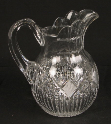 CUT GLASS PITCHER