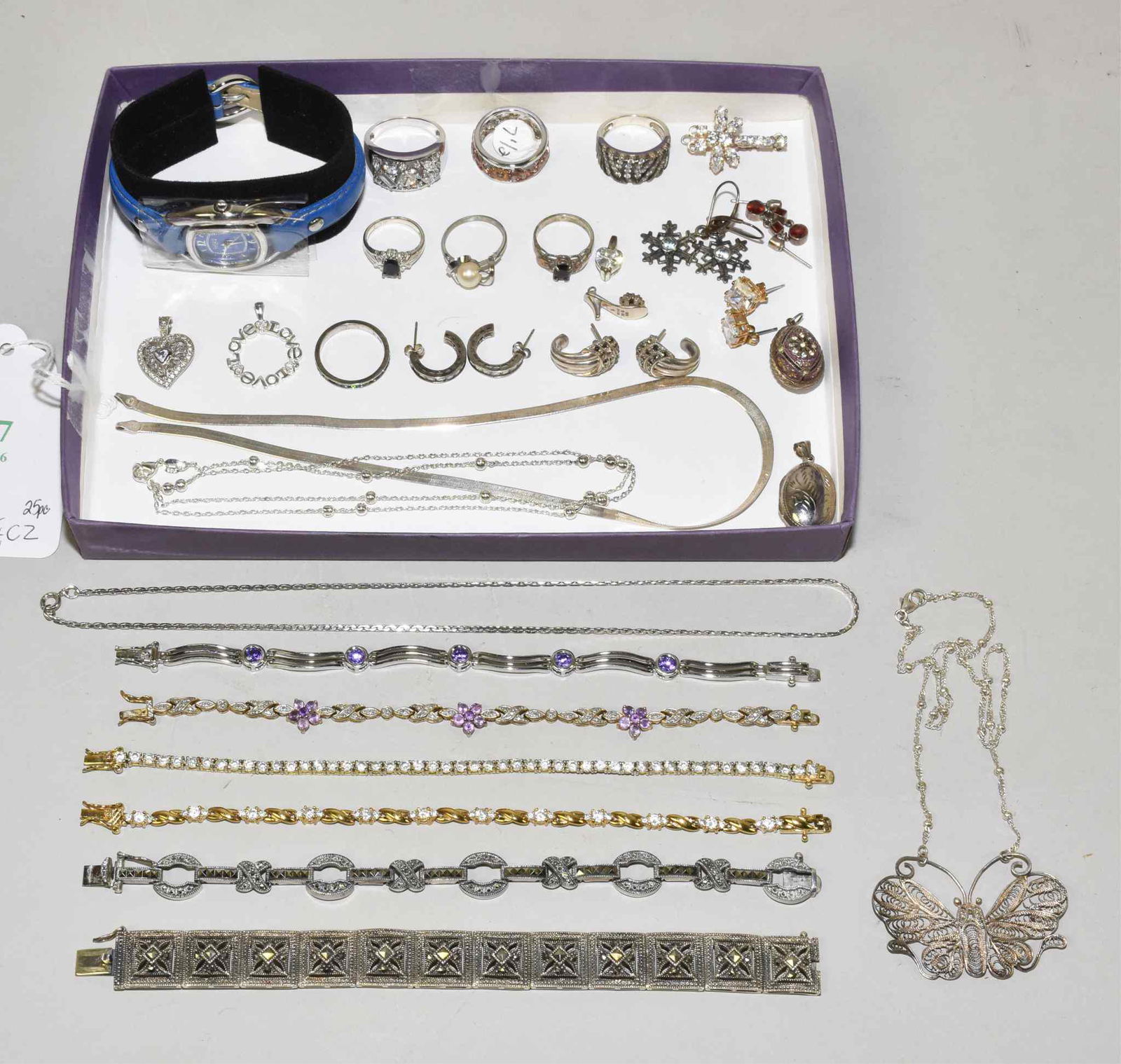 20 MISCELLANEOUS PIECES OF CUBIC ZIRCONIA (1 of 14)