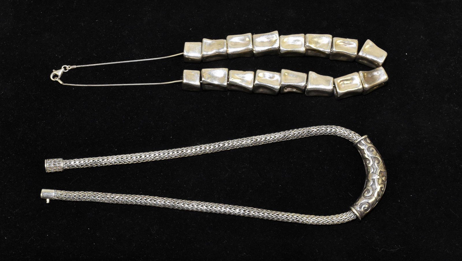 (2) 925 ARTISAN CRAFTED STERLING SILVER COLLAR (1 of 7)