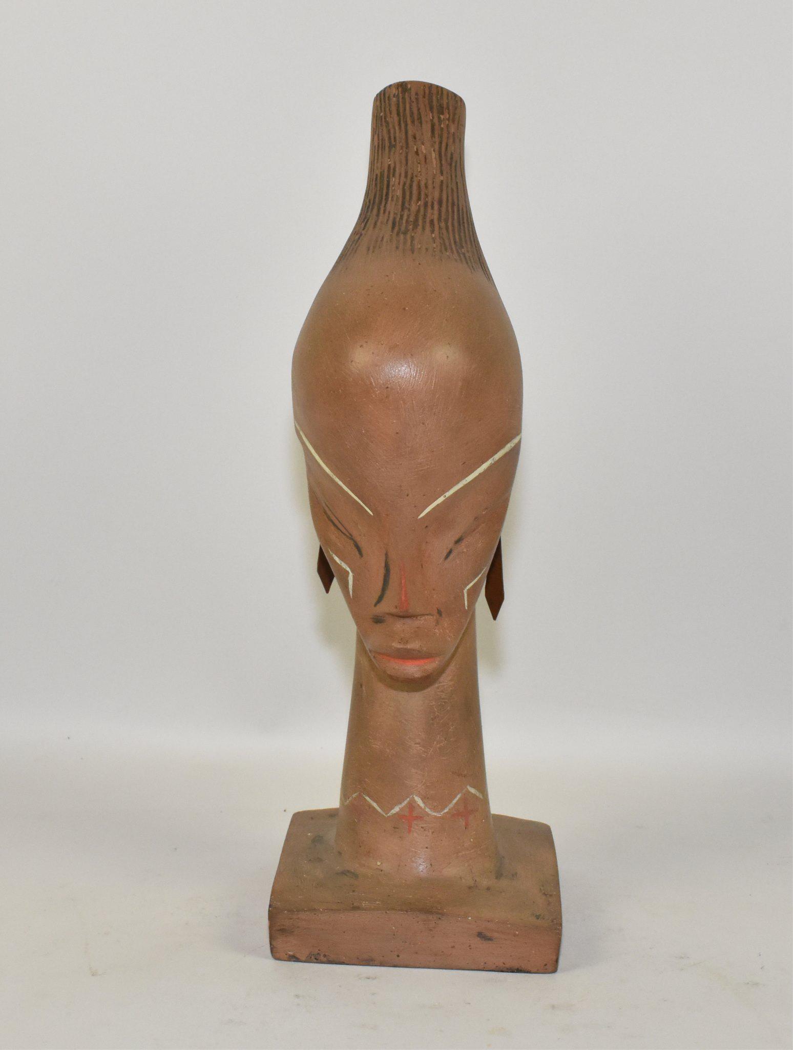 HAITIAN REDWARE CERAMIC SCULPTURE - Classical (1 of 7)