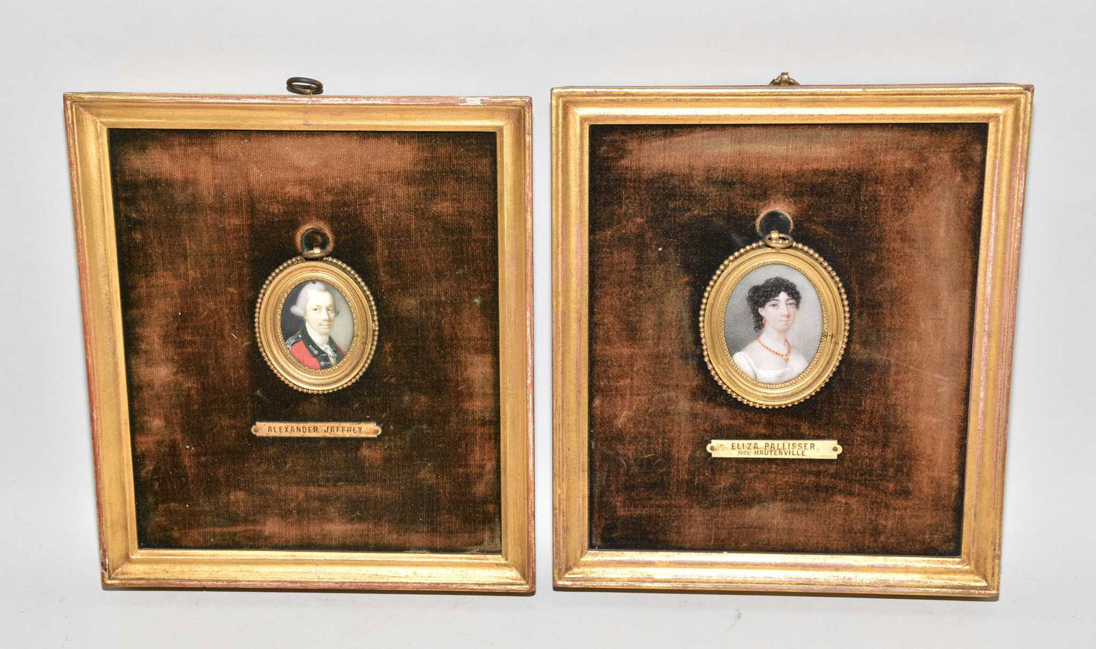 PAIR OF EARLY MINIATURE PORTRAITS (1 of 4)